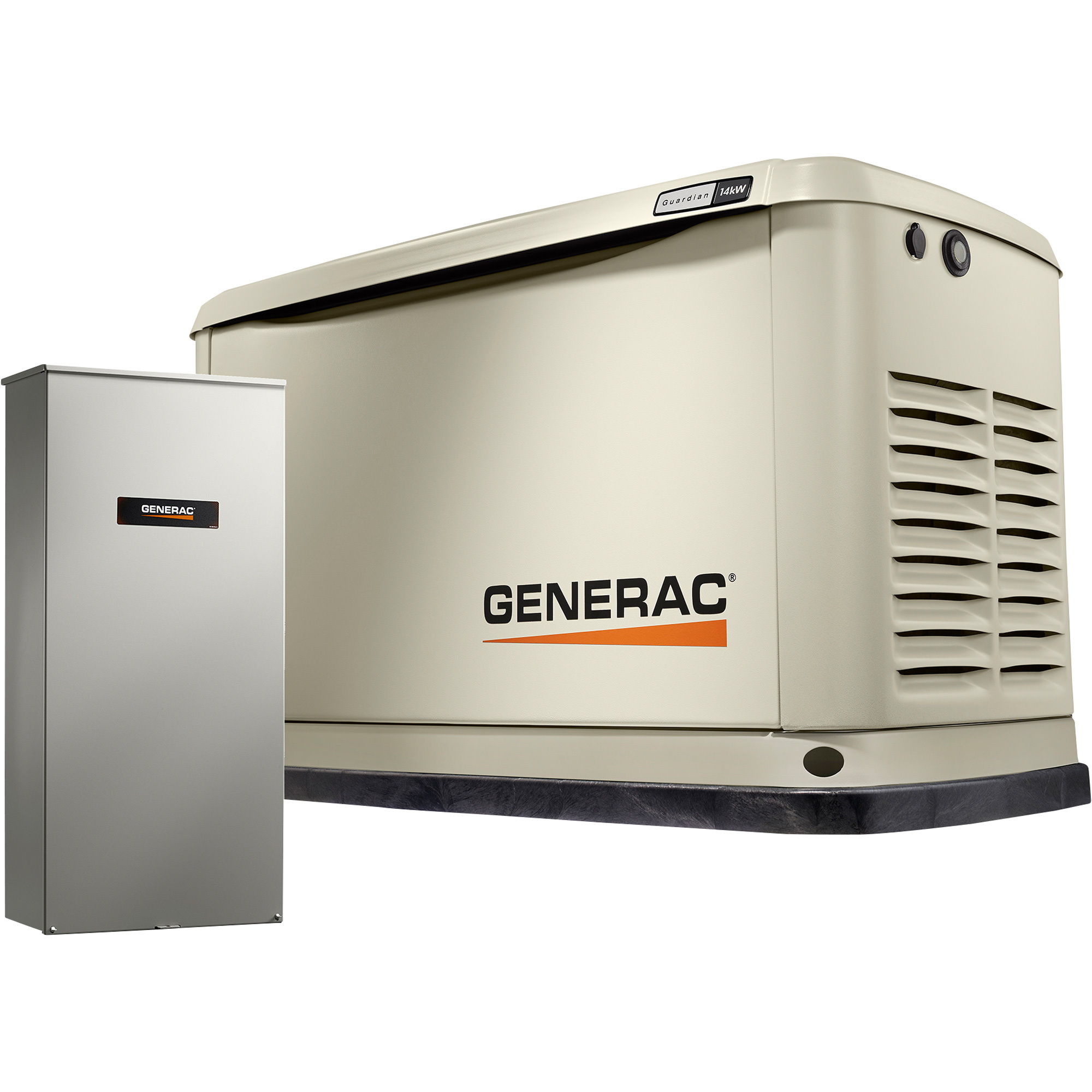 Generac Guardian Series Air-Cooled Home Standby Generator, 14kW (LP)/14kW (NG), 200 Amp Transfer Switch, Model# 7225